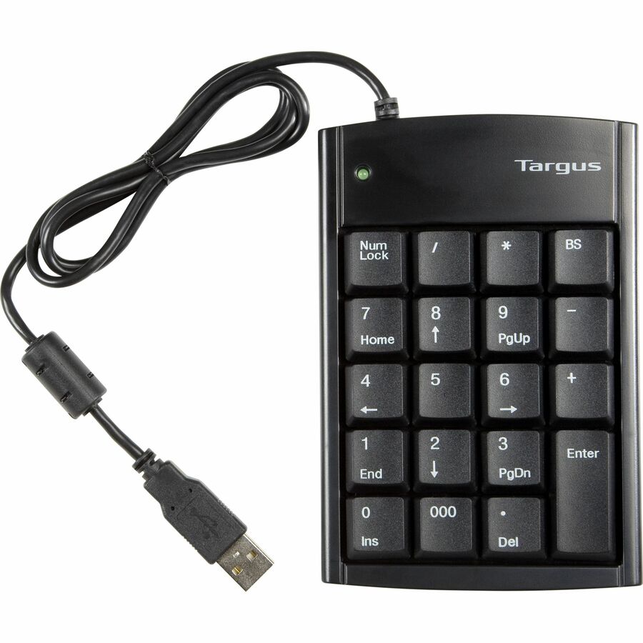Targus PAUK10U Ultra Mini USB Keypad - USB - 19 Keys - Black