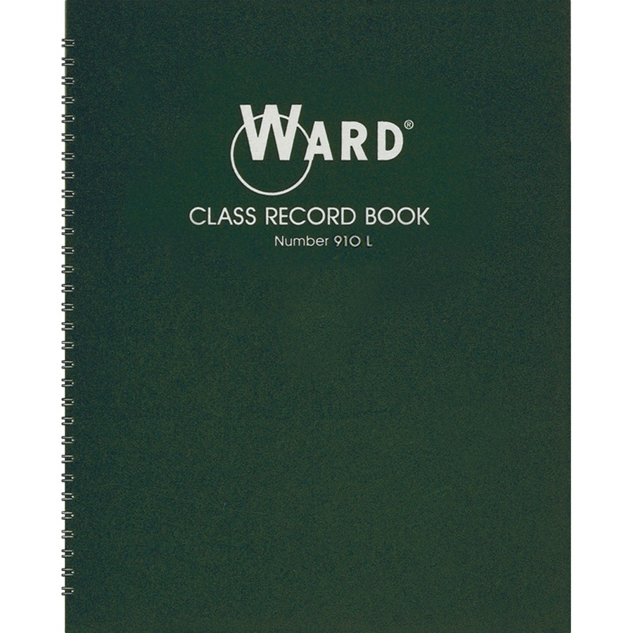 38 Students - 1 HUB910L 11 x 8-1/2 Ward 910L Class Record Book 9-10 Week Grading Green 