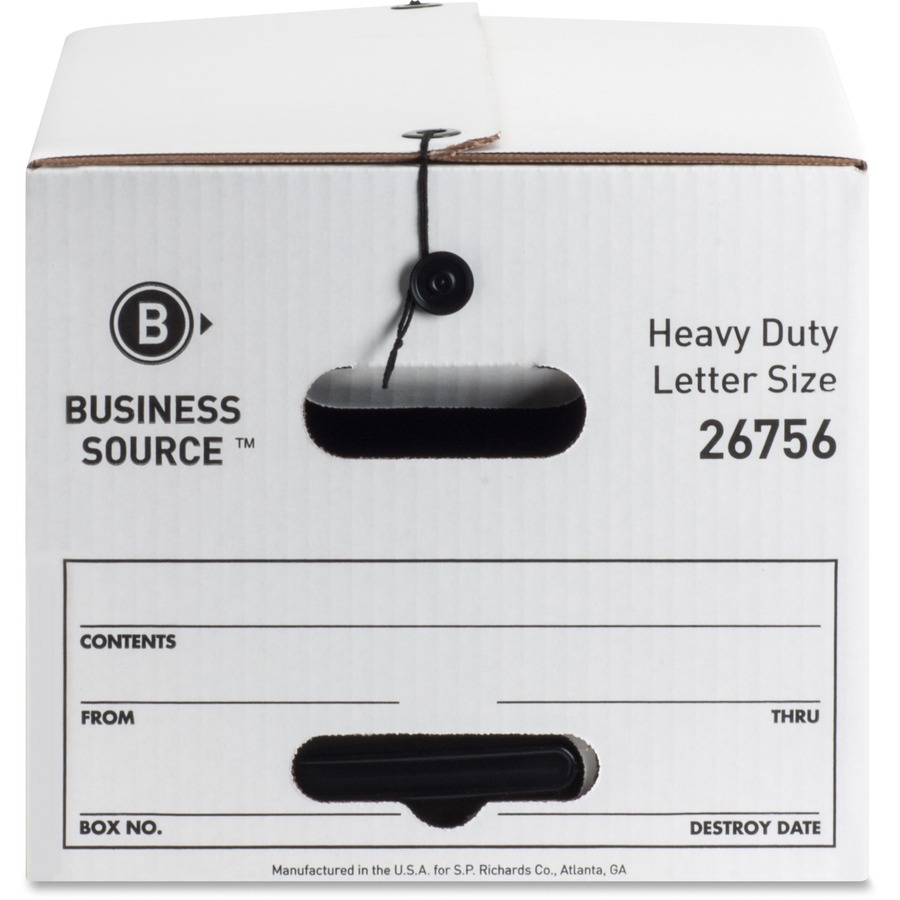 Picture of Business Source Heavy Duty Letter Size Storage Box