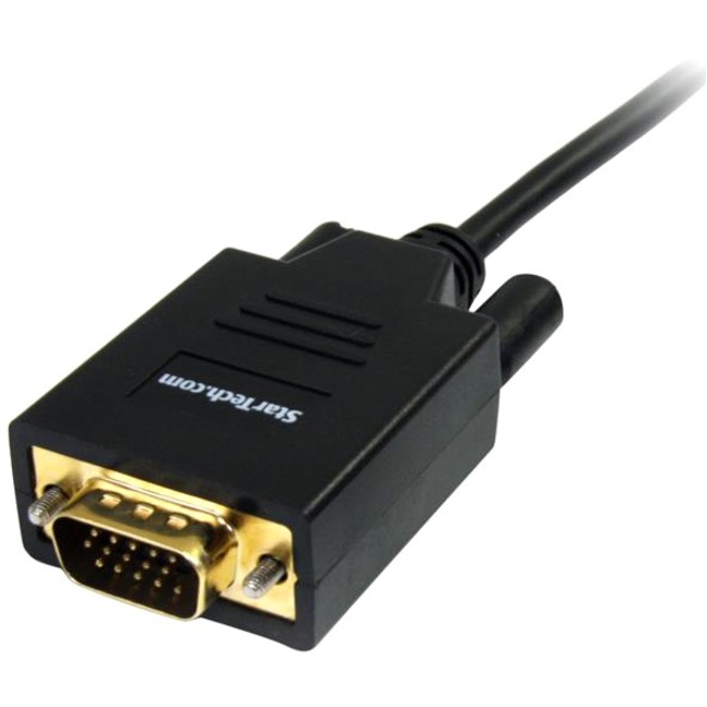 StarTech.com 6 ft Mini DisplayPort to VGA Cable - M/M - 6 ft Mini DisplayPort/VGA Video Cable Adapter for Video Device, Monitor, iMac, MacBook, HDTV, Projector, Ultrabook, Notebook, Tablet - First End: 1 x 15-pin HD-15 - Male - Second End: 1 x 20-pin Mini DisplayPort Digital Audio/Video - Male - Supports up to 1920 x 1200 - Black - 1 Each 4