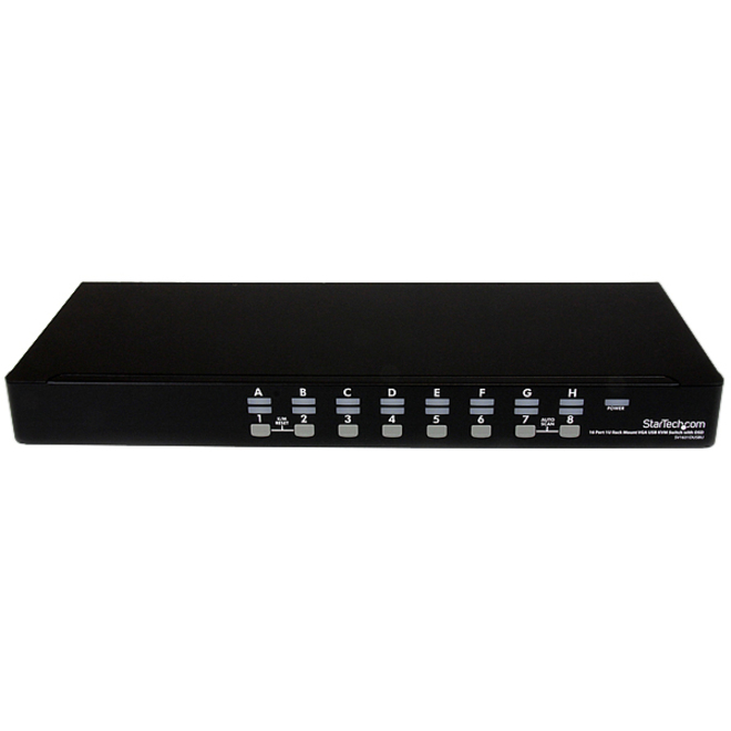 StarTech 16 Port 1U Rackmount USB KVM Switch Kit with OSD and Cables, TAA