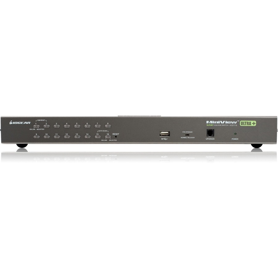 IOGEAR GCS1716KITU KVM Switch - 16 Computer(s) - QXGA - 2048 x 1536 - 1 x USB - Rack-mountable - 1U