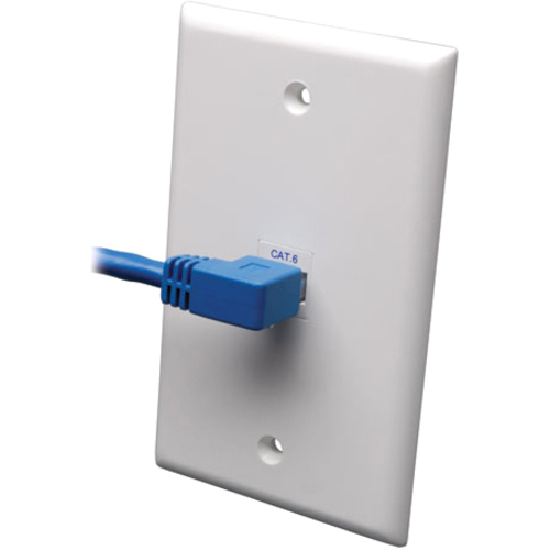 Tripp Lite by Eaton Left-Angle Cat6 Gigabit Molded UTP Ethernet Cable (RJ45 Left-Angle M to RJ45 M) Blue 5 ft. (1.52 m)