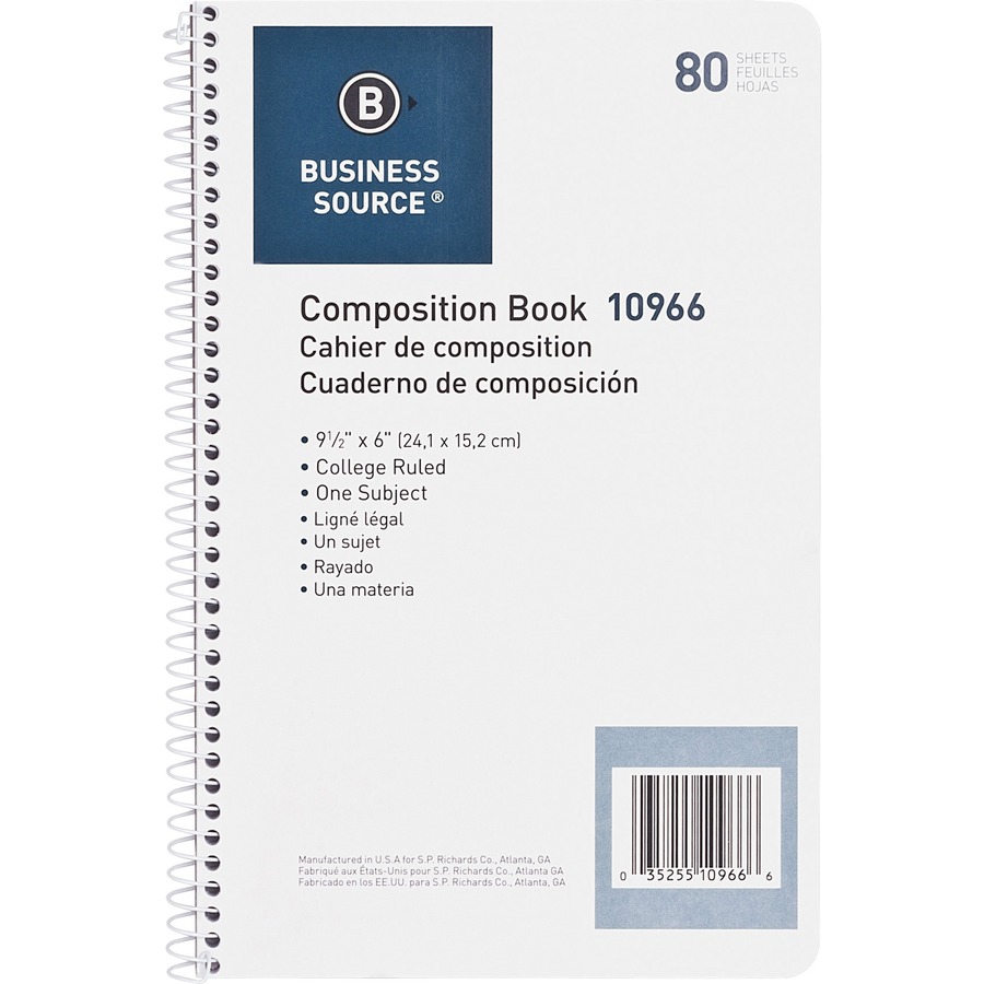 Business Source College Ruled Composition Books - Zerbee