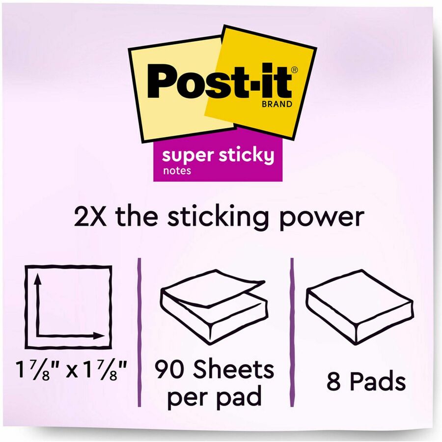 Post-it® Notes Super Sticky Pads in Jewel Pop Colors 6228SSAU, 2