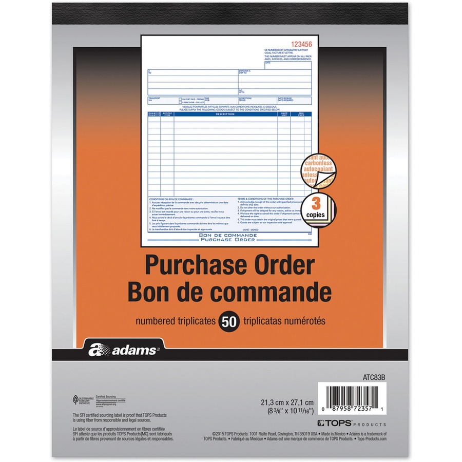 Bon de commande - Adams