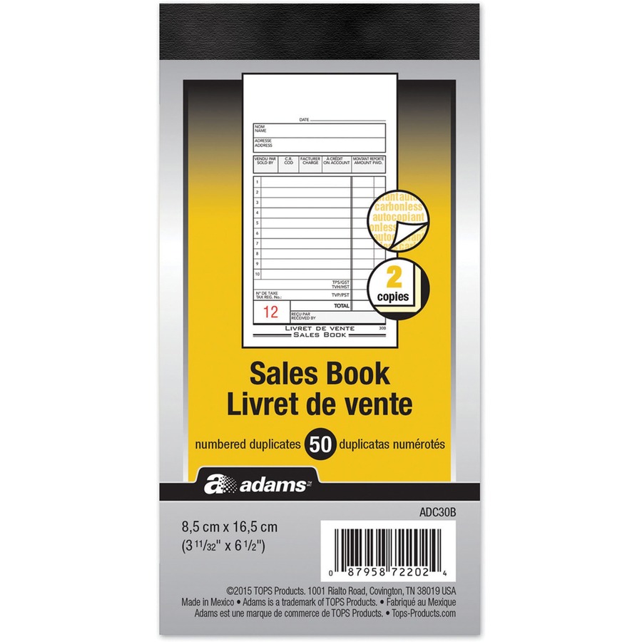 Livre des ventes Adams