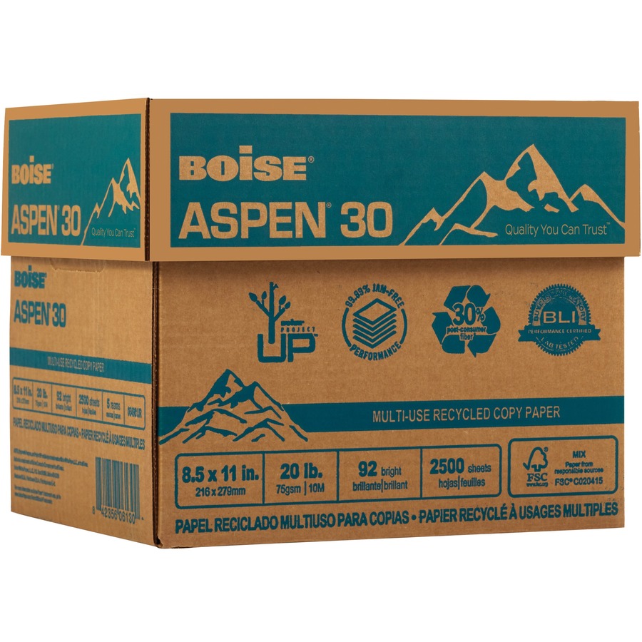Boise Paper ASPEN Laser Copy & Multipurpose Paper 30 Recycled FSIoffice