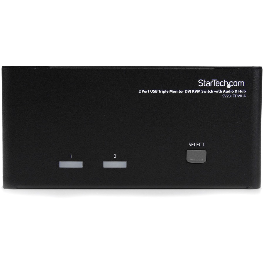 StarTech.com 2 Port Triple Monitor DVI USB KVM Switch with Audio & USB 2.0 Hub