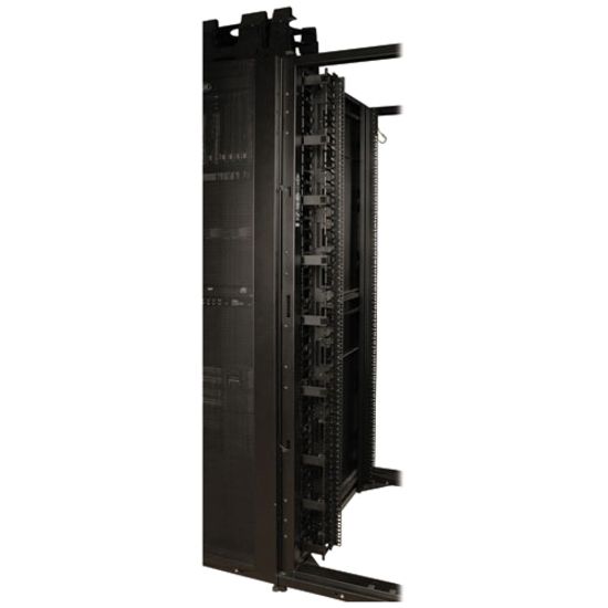 Tripp Lite SmartRack SR45UBWDVRT Rack Cabinet - 45U Rack Height x 19" (482.60 mm) Rack Width - Black - 1020.58 kg Dynamic/Rolling Weight Capacity - 1360.78 kg Static/Stationary Weight Capacity