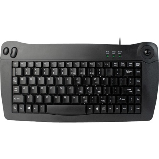 Adesso ACK-5010UB Mini Keyboard - USB - QWERTY - 89 Keys - Black