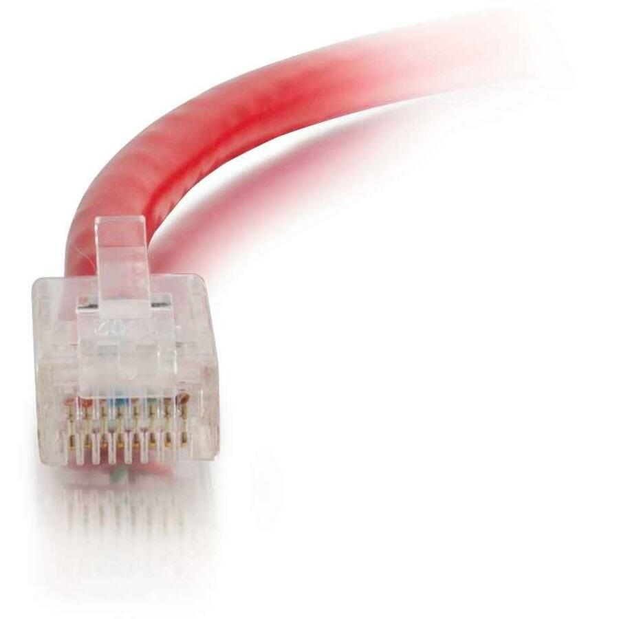 C2G 2ft Cat6 Non-Booted Unshielded (UTP) Ethernet Cable - Cat6 Network Patch Cable - PoE - Red