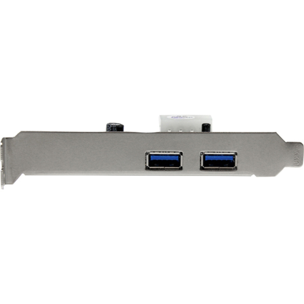 StarTech 2 Port PCI Express (PCIe) SuperSpeed USB 3.0 Card Adapter with UASP - 5Gbps - LP4 Power