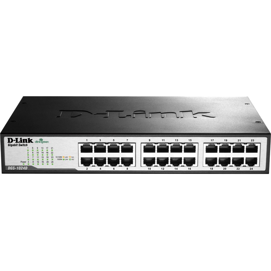 D-Link DGS-1024D 24-Port Gigabit Unmanaged Metal Desktop or Rackmount Switch