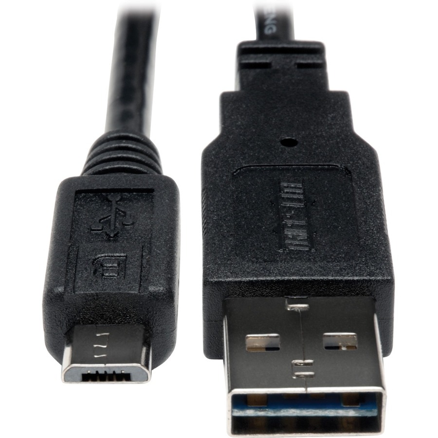 Tripp Lite by Eaton Universal Reversible USB 2.0 Cable (Reversible A to 5Pin Micro B M/M) 6-in. (15.24 cm)