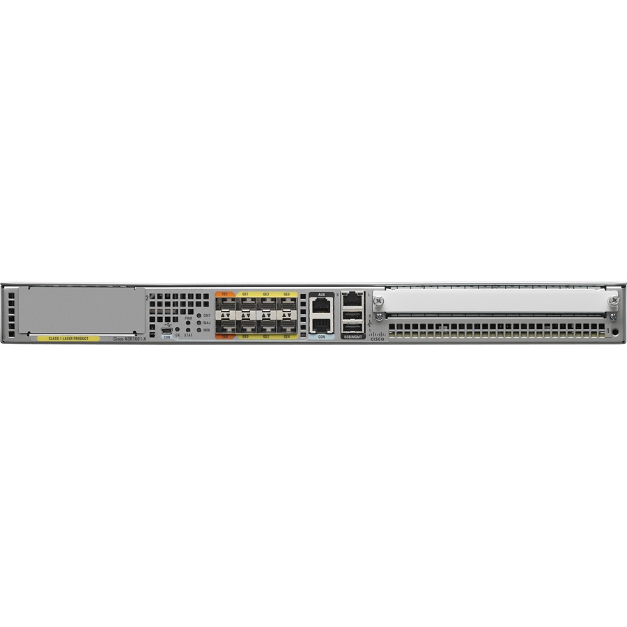 Cisco ASR 1001-X Router - T-carrier/E-carrier - 8 - 10 Gigabit Ethernet - Rack-mountable