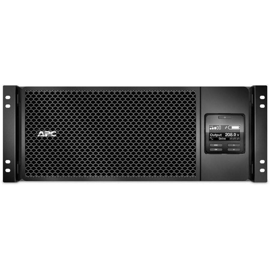 APC Smart-UPS On-Line, 6kVA/6kW, Rackmount 4U, 208V, 2x L6-20R+3x L6-30R NEMA outlets, Network Card+SmartSlot, Extended runtime, W/ rail kit