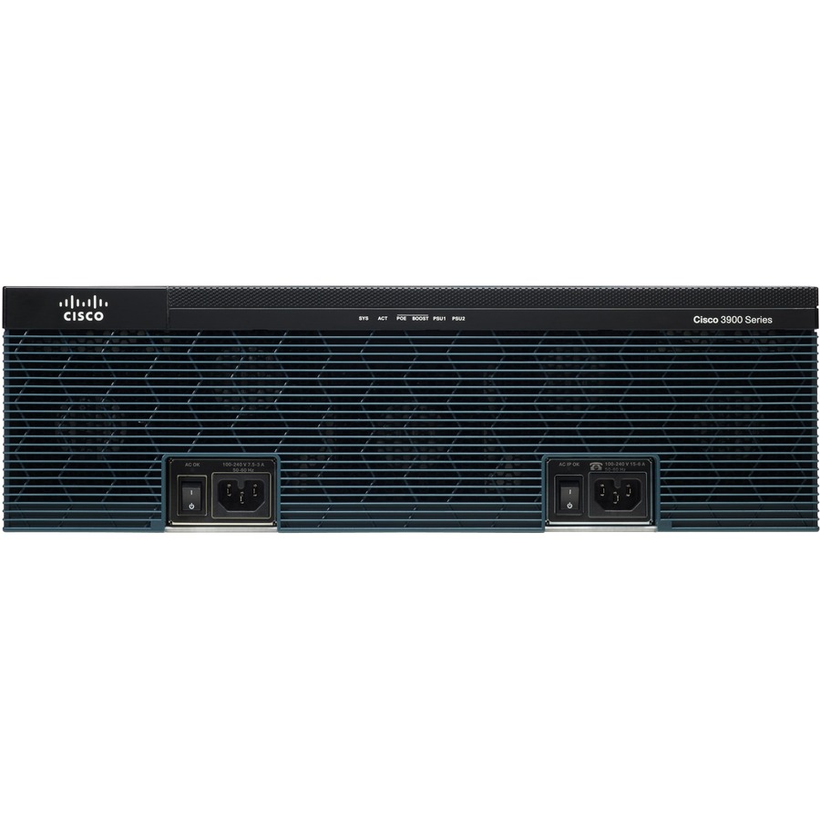 Cisco 3925 Router - 3 Ports - 13 - Gigabit Ethernet - 3U - Rack-mountable