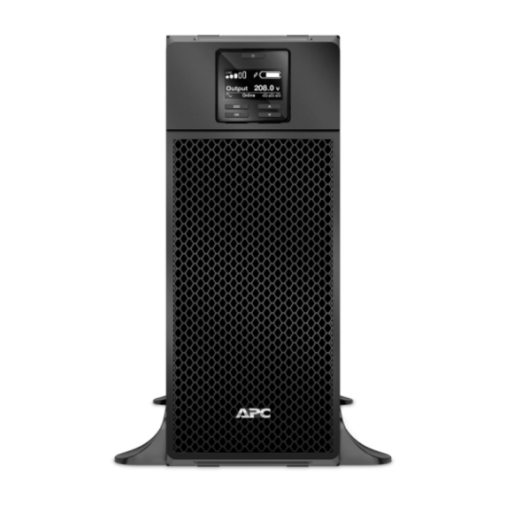 APC Smart-UPS On-Line, 6kVA/6kW, Tower, 208V, 6x C13+4x C19 IEC outlets, Network Card+SmartSlot, Extended runtime, W/O rail kit