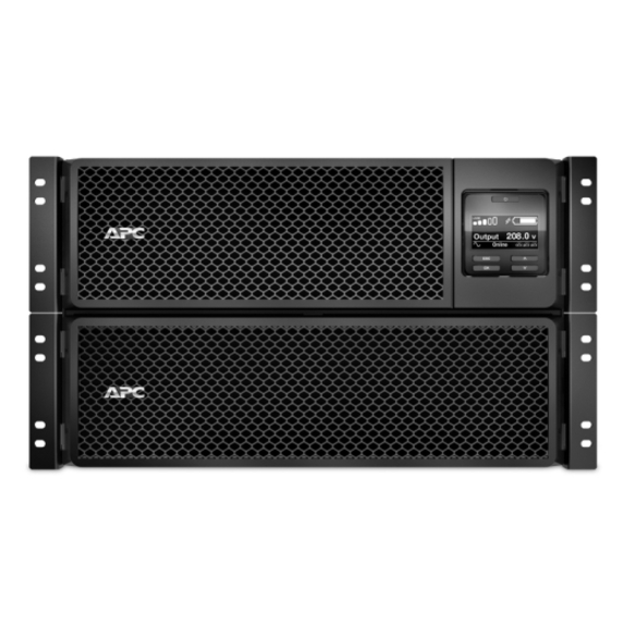 APC Smart-UPS On-Line, 8kVA/8kW, Rackmount 6U, 208V, 6x C13+4x C19 IEC outlets, Network Card+SmartSlot, Extended runtime, W/ rail kit