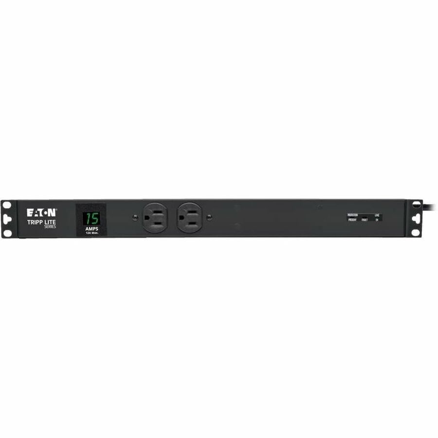 Tripp Lite by Eaton PDU 1.5kW Single-Phase Local Metered PDU + ISOBAR Surge Suppression 3840 Joules 100-127V Outlets (14 5-15R) 5-15P 15 ft. (4.57 m) Cord 1U Rack-Mount