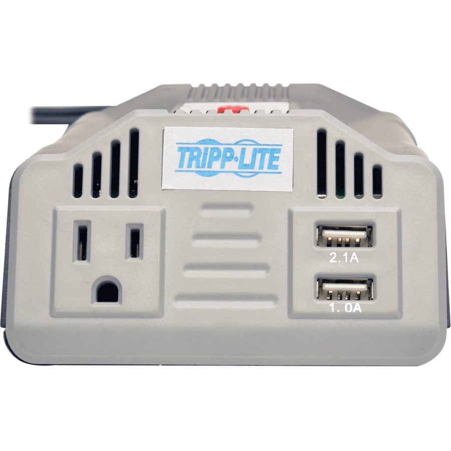 Tripp Lite by Eaton 200W PowerVerter Ultra-Compact Car Inverter with Outlet and 2 USB Charging Ports