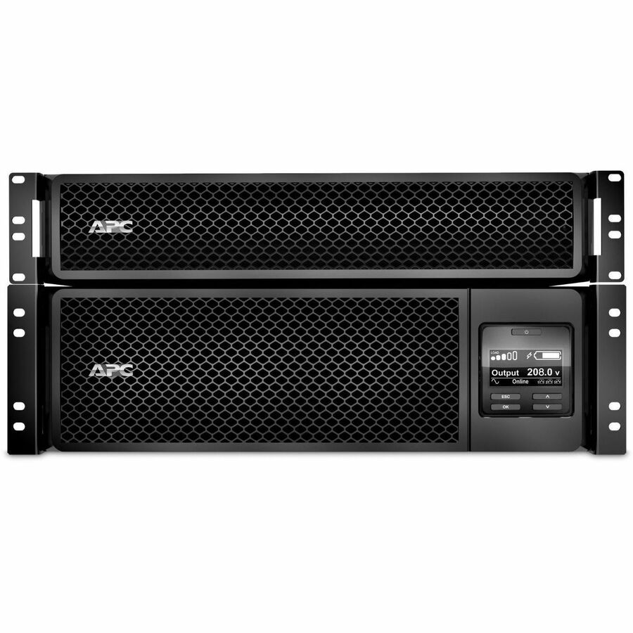 APC Smart-UPS On-Line, 5kVA, Rackmount 5U, 208V, 12 5-20R+2 L6-20R+2 L6-30R NEMA, Network Card+SmartSlot, W/ rail kit, W/ transformer 208V to 120V