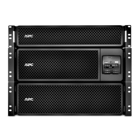 APC Smart-UPS On-Line, 8kVA/8kW, Rackmount 8U, 208V, 12x 5-20R+4x L6-20R+1x L6-30R NEMA, Network Card+SmartSlot, W/transformer 208V to 120V,W/rail kit