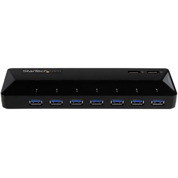 StarTech 7-Port USB 3.0 Hub plus Dedicated Charging Ports - 2 x 2.4A Ports - Desktop USB Hub and Fast-Charging Station