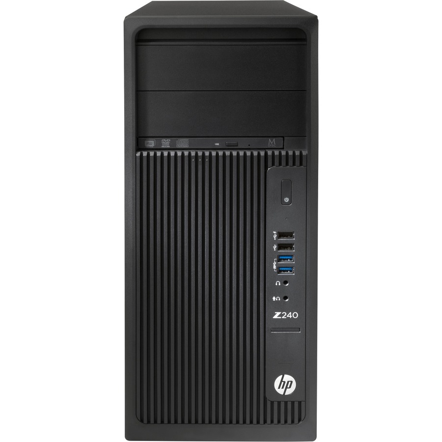 HP Z240 Workstation - 1 x Intel Xeon Quad-core (4 Core) E3-1270 v5 3.60 GHz - 16 GB DDR4 SDRAM RAM - 2 TB HDD - 512 GB SSD - Tower - Black