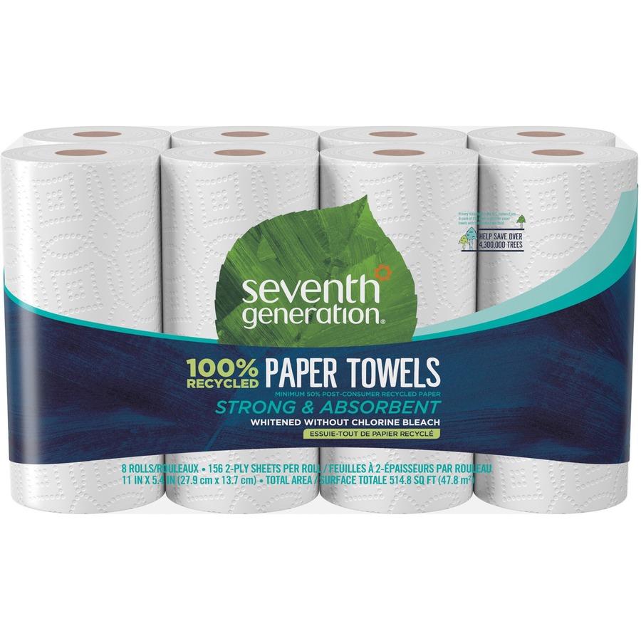 Seventh Generation Paper Towels, Jumbo Rolls, Unbleached, 2-Ply - 6 rolls