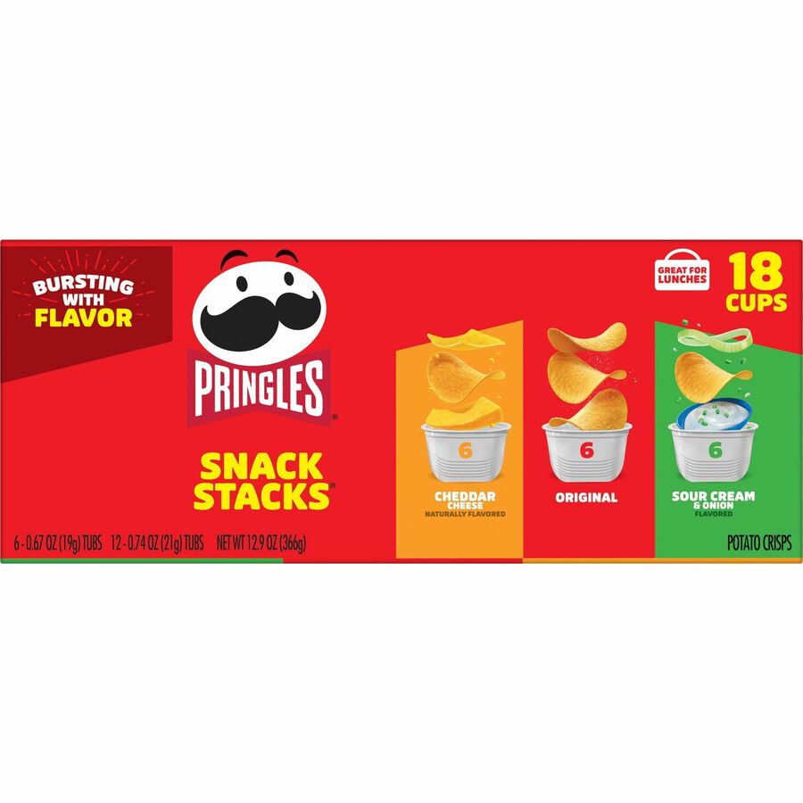 Pringles Potato Chips, Original, 0.67 oz, 60-count