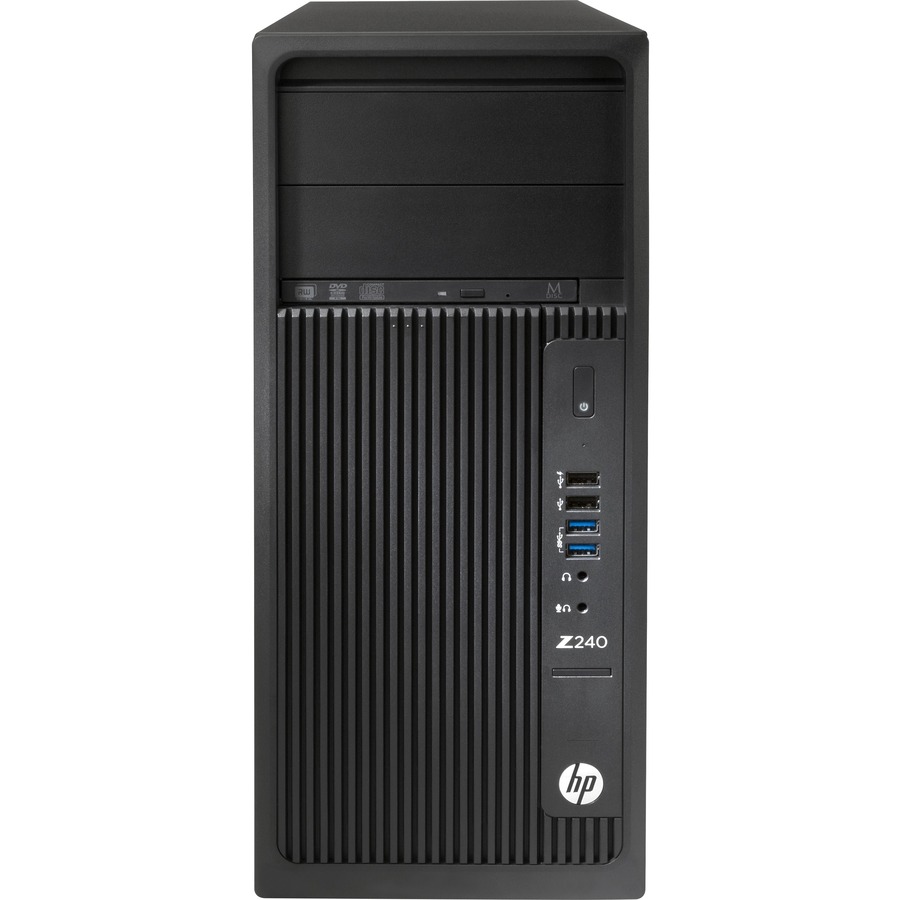 HP Z240 Workstation - 1 x Intel Core i3 Dual-core (2 Core) i3-6100 6th Gen 3.70 GHz - 4 GB DDR4 SDRAM RAM - 1 TB HDD - Tower - Black