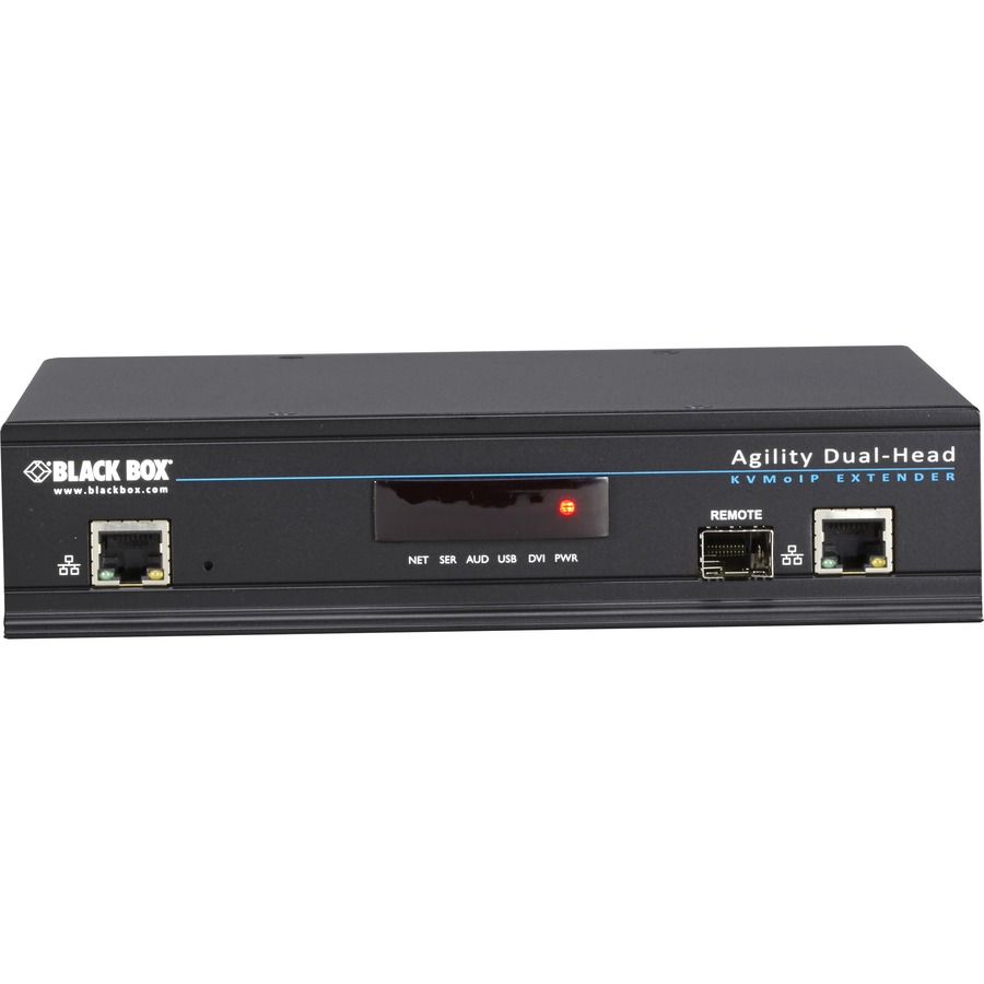 Black Box Agility KVM-Over-IP Matrix, Dual-Head DVI-D, USB 2.0, KVM Receiver