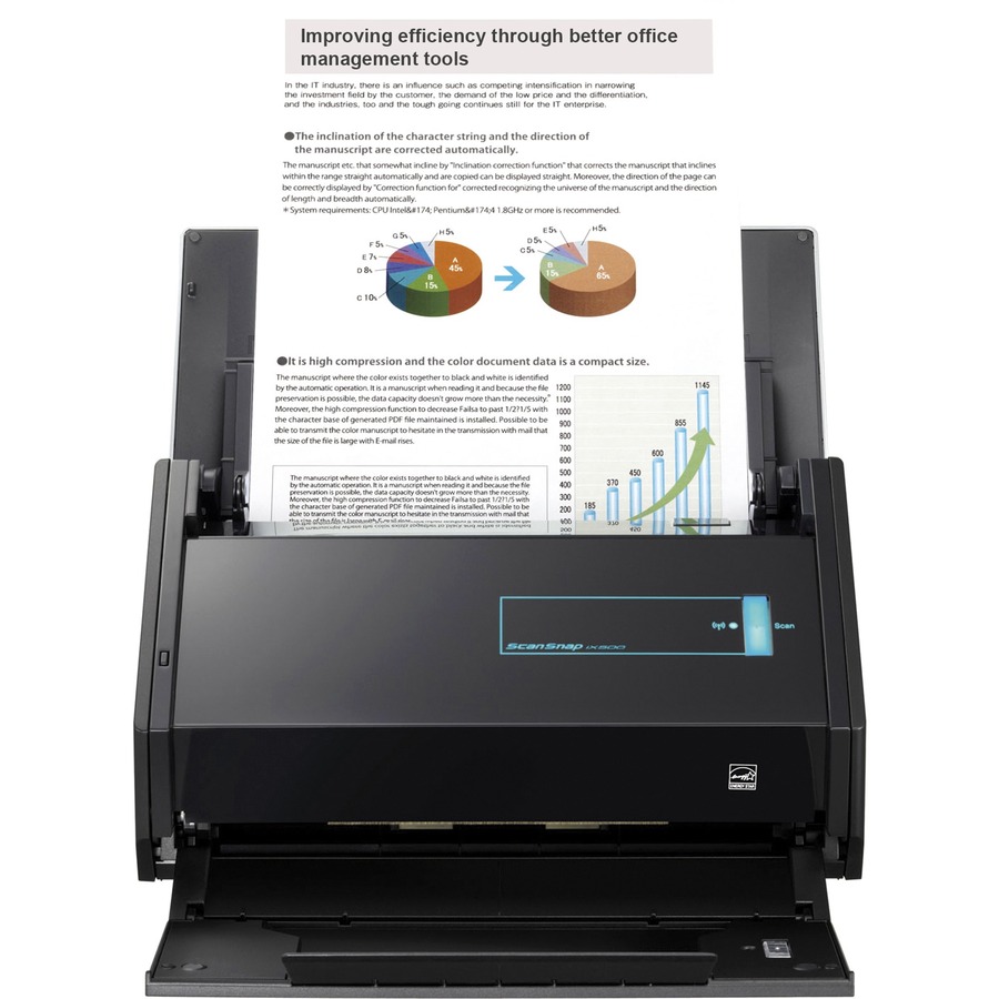 Used - Very Good: Fujitsu ScanSnap iX500 (CG01000-288901) Wireless