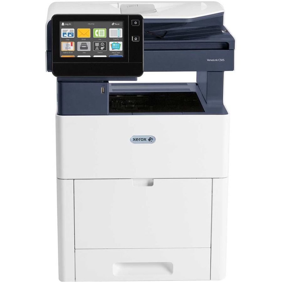 Xerox VersaLink C505 C505/SM LED Multifunction Printer-Color-Copier/Scanner-45 ppm Mono/45 ppm Color Print-1200x2400 Print-Automatic Duplex Print-120000 Pages Monthly-700 sheets Input-Color Scanner-600 Optical Scan-Gigabit Ethernet