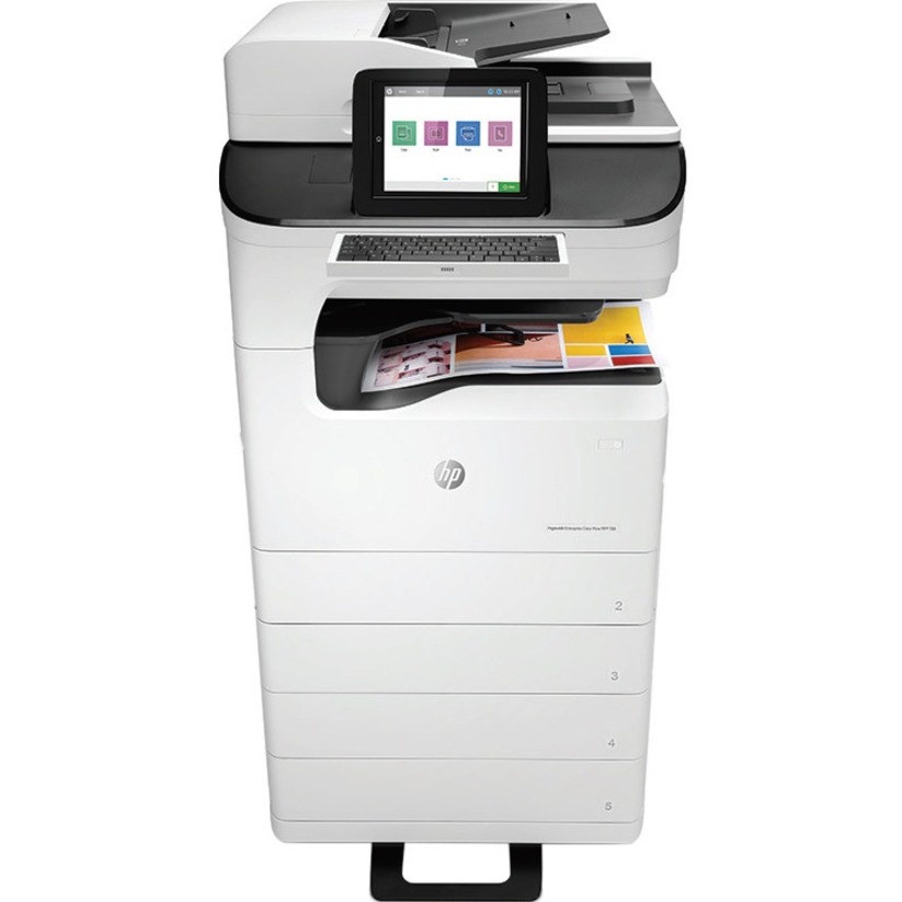 HP PageWide 785zs Page Wide Array Multifunction Printer-Color-Copier/Fax/Scanner-75 ppm Mono/75 ppm Color Print-2400x1200 Print-Automatic Duplex Print-125000 Pages Monthly-2300 sheets Input-Color Scanner-600 Optical Scan-Color Fax-Gigabit Ethernet