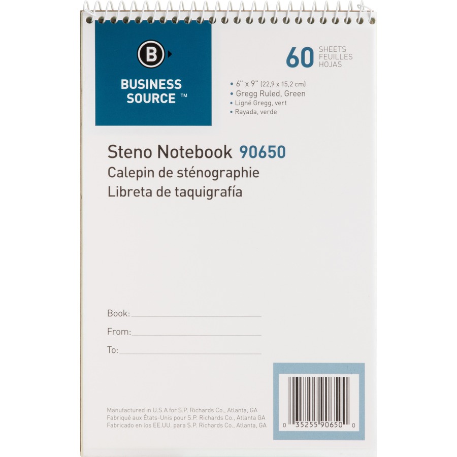 Picture of Business Source Steno Notebooks
