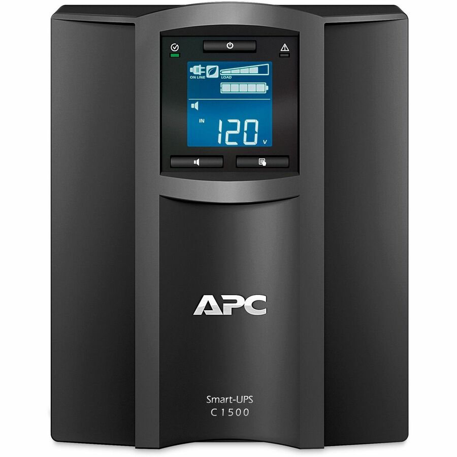 APC Smart-UPS C, Line Interactive, 1440VA, Tower, 120V, 8x NEMA 5-15R outlets, SmartConnect port, USB and Serial communication, AVR, Graphic LCD