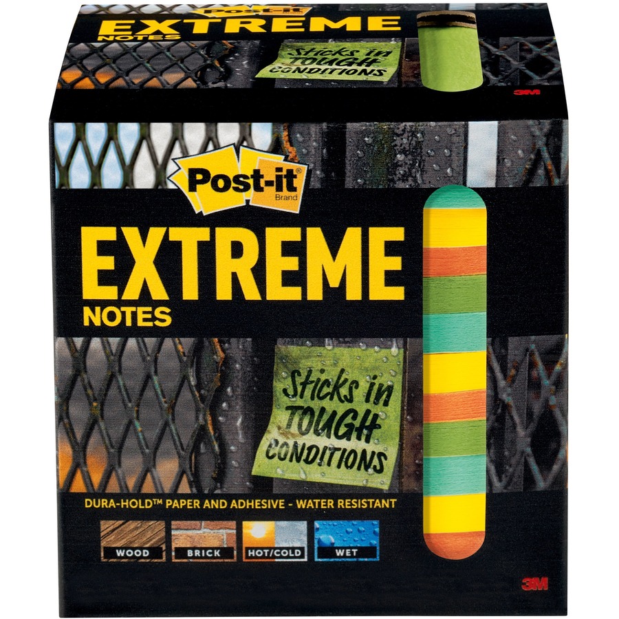 3M Extreme Post-it Notes, Assorted, 12 Pads/Pack XTRM3312TRYX | Zoro