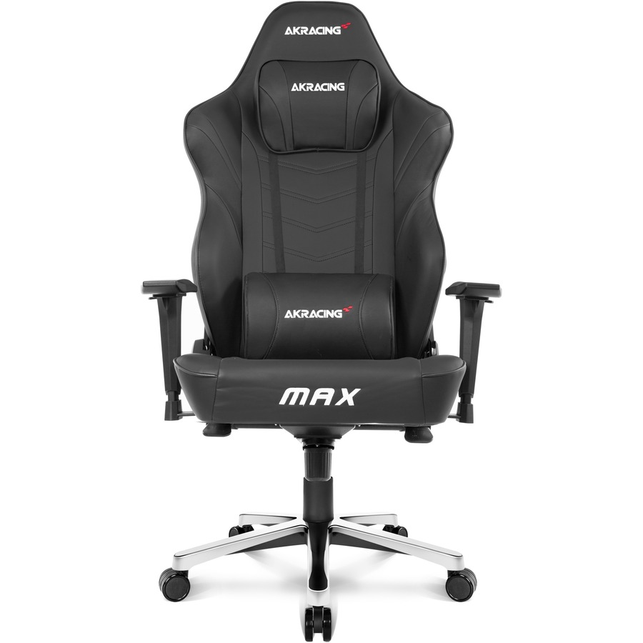 AKRacing Masters Series MAX PU Leather Gaming Chair, 4D Adjustable  Armrests, 180 Degrees Recline - Black (AK-MAX-BK) 
