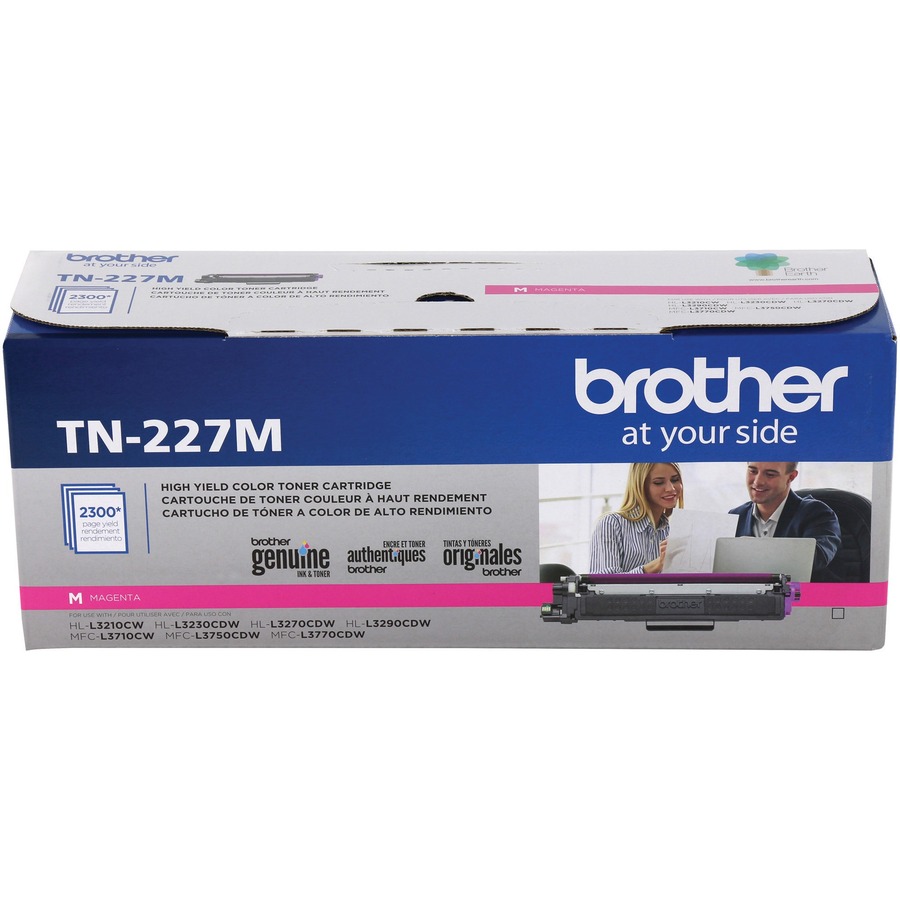 Brother Genuine TN-227M High Yield Magenta Toner Cartridge - 2300 Pages