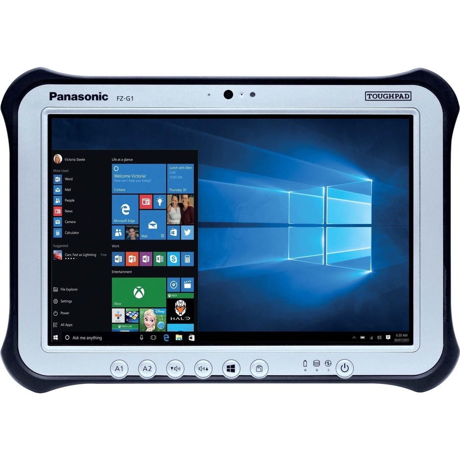 Panasonic Toughpad FZ-G1 FZ-G1U1586VM Tablet - 10.1" - Core i5 7th Gen i5-7300U Dual-core (2 Core) 2.60 GHz - 8 GB RAM - 256 GB SSD - Windows 10 Pro 64-bit - 4G - Black, Silver