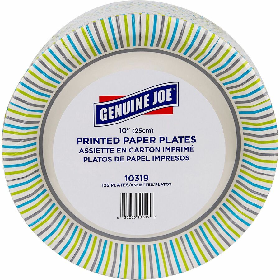 AJM Coated Paper Dinnerware Plates 9 Diameter Plate - Paper Plate -  Disposable - White - 125 Piece(s) / Pack 