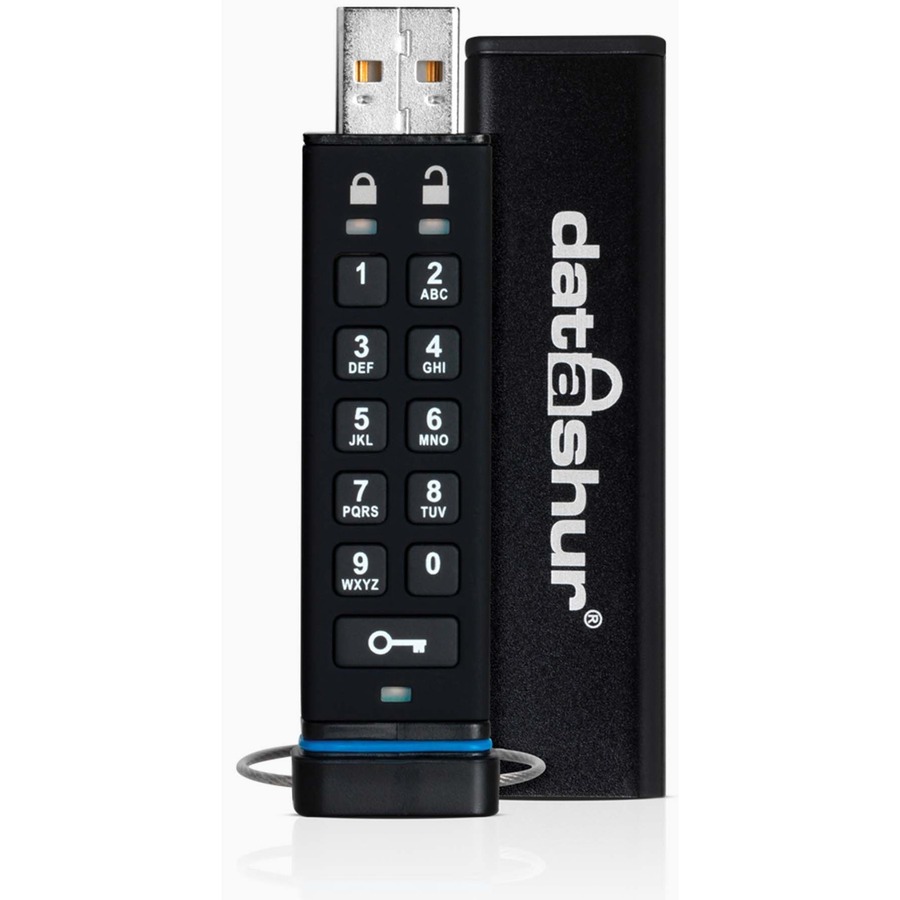 iStorage datAshur 16 GB Secure Flash Drive | Password protected | Dust & Water Resistant | Portable | Hardware Encryption | USB 2.0 | IS-FL-DA-256-16