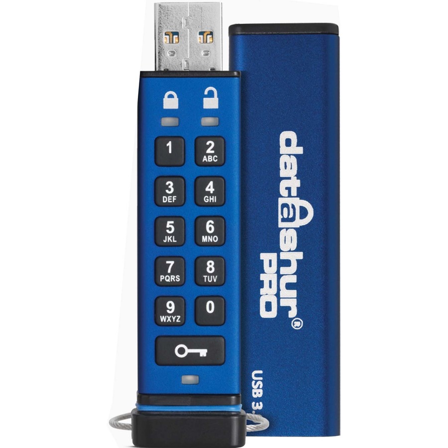 iStorage datAshur PRO 16 GB | Secure Flash Drive | FIPS 140-2 Level 3 Certified | Password protected | Dust/Water Resistant | IS-FL-DA3-256-16