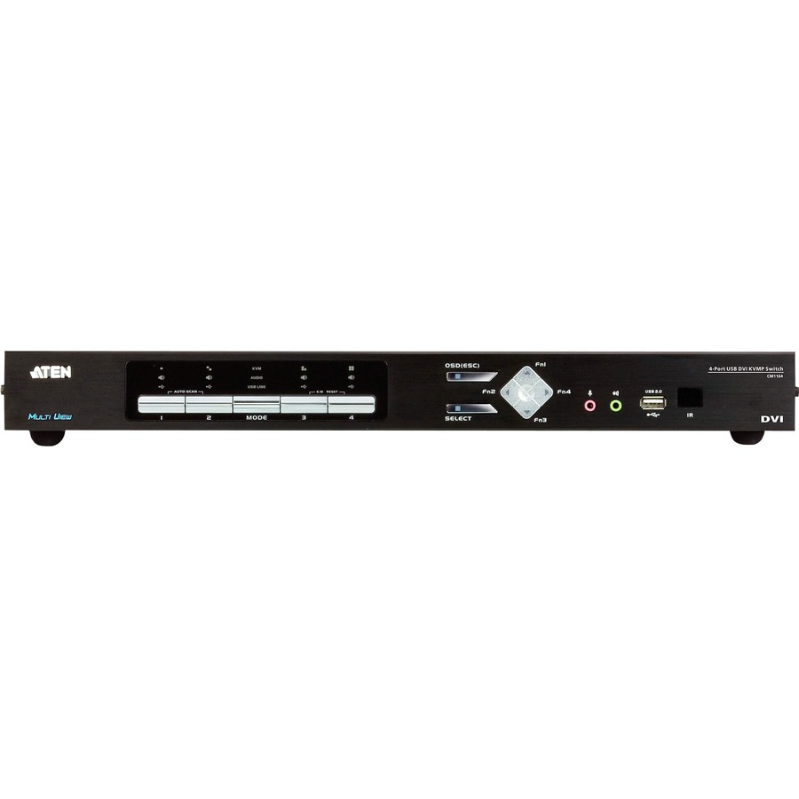 ATEN CM1164A 4-Port USB DVI Multi-View KVMP Switch-TAA Compliant