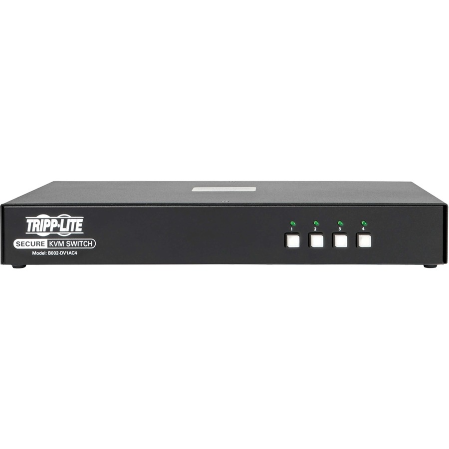 Tripp Lite by Eaton Secure KVM Switch 4-Port DVI to DVI NIAP PP3.0 Certified Audio CAC Support Single Monitor TAA