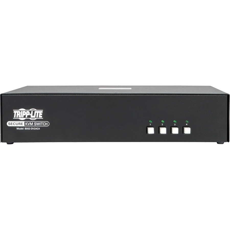 Tripp Lite by Eaton Secure KVM Switch 4-Port Dual Monitor DVI to DVI NIAP PP3.0 Certified Audio CAC Support