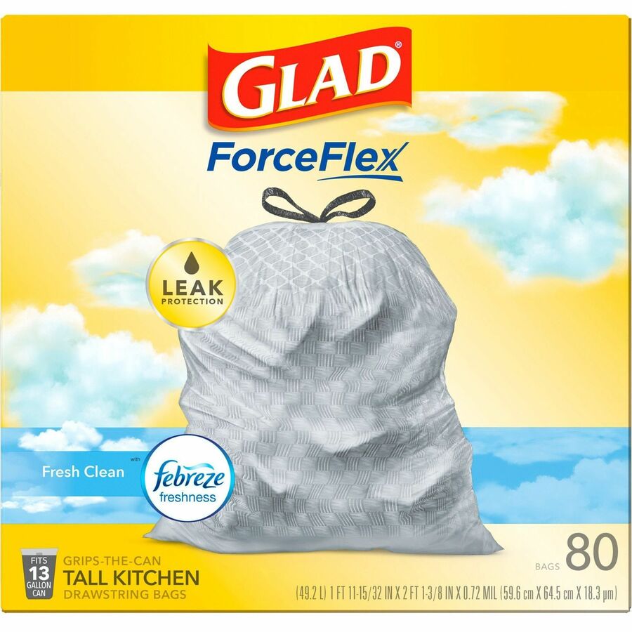 Glad Zipper Food Storage Plastic Bags, Gallon, 40 Count (Packaging May Vary)